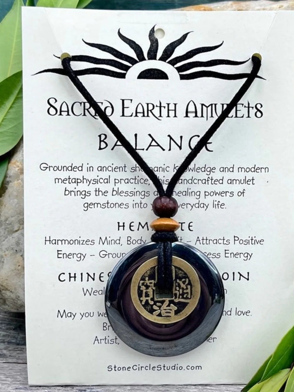 The Balance Hematite Necklace from the Sacred Earth Amulets collection